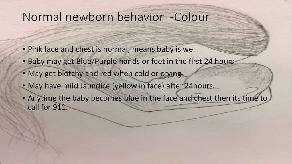 normal newborn behavior colour