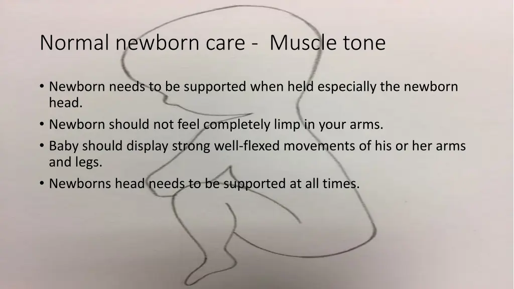 normal newborn care muscle tone