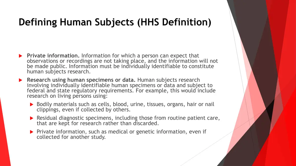 defining human subjects hhs definition 1