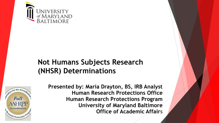 not humans subjects research nhsr determinations