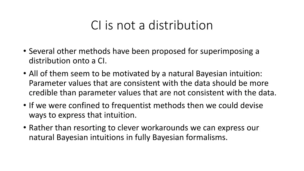 ci is not a distribution 1