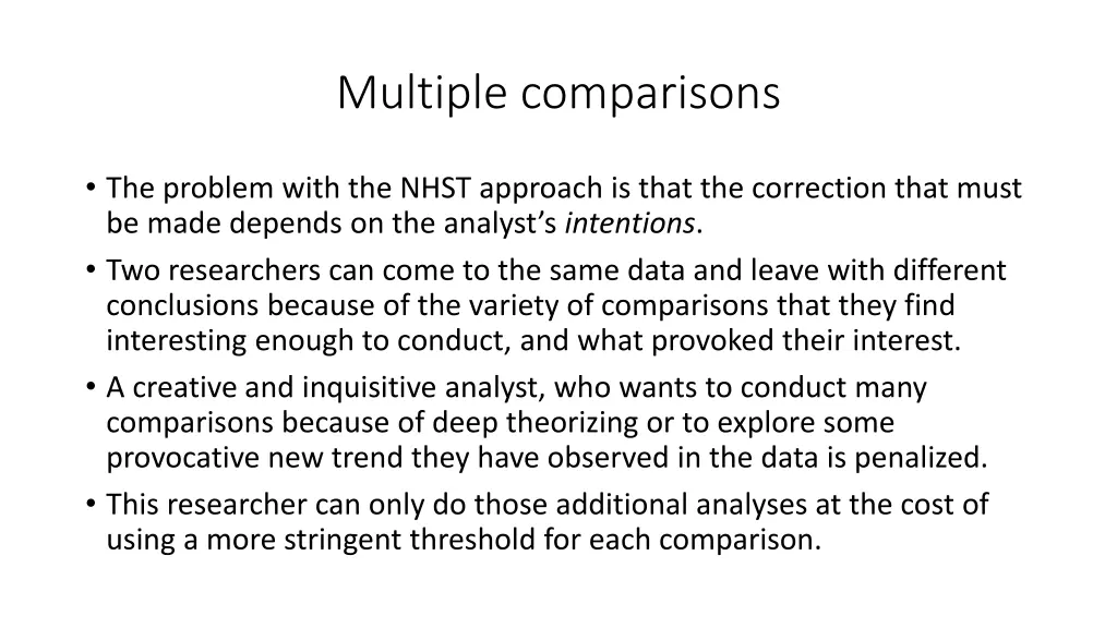 multiple comparisons 1