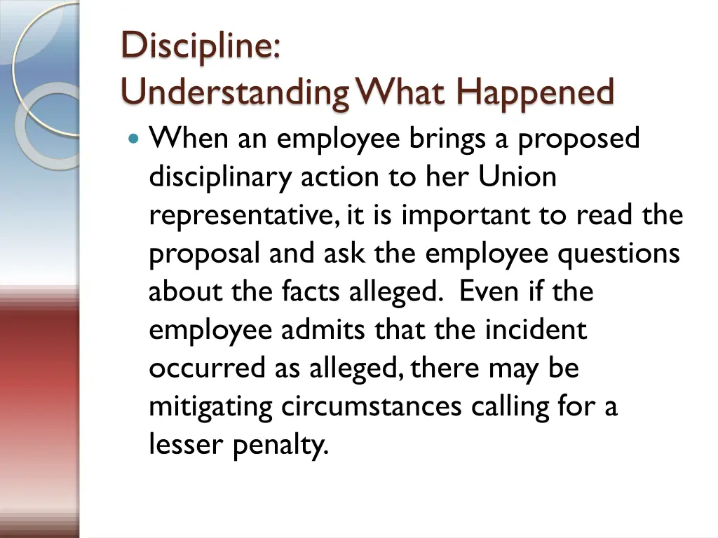 discipline understanding what happened when