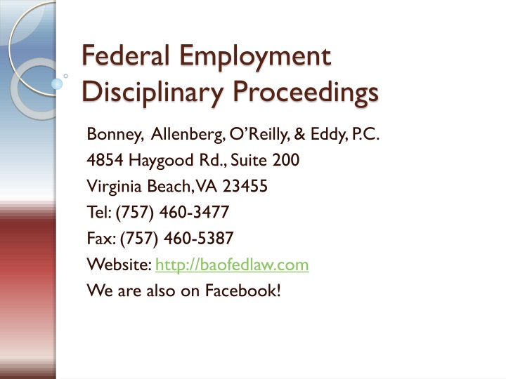 federal employment disciplinary proceedings