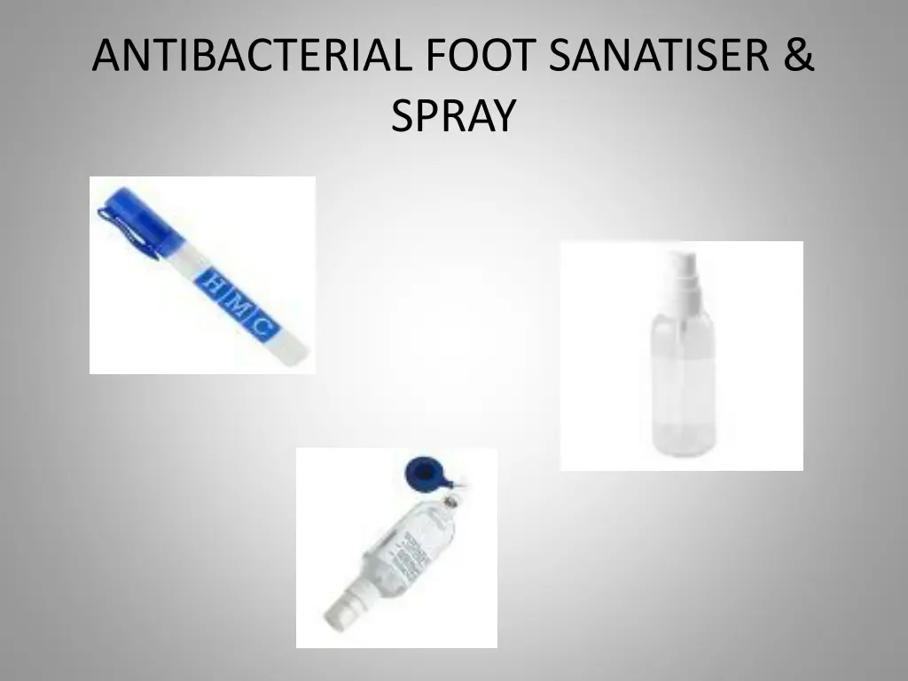 antibacterial foot sanatiser spray