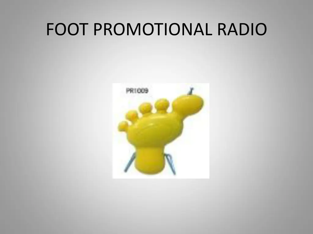 foot promotional radio