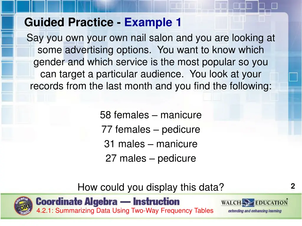 guided practice example 1 say you own your