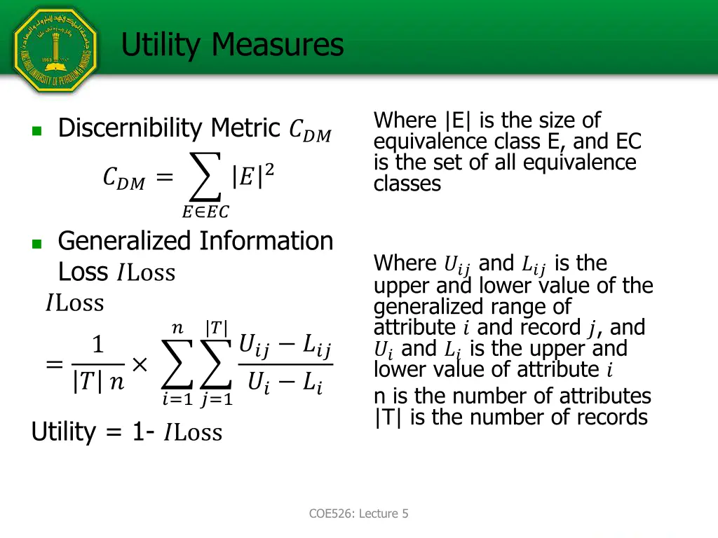 utility measures