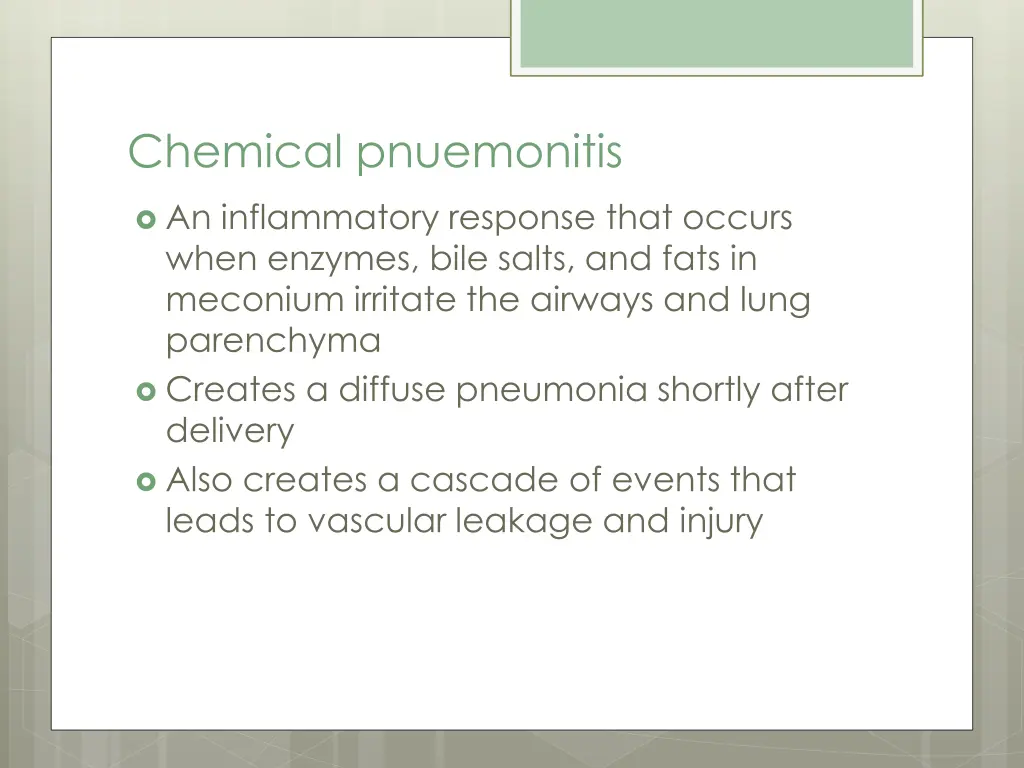 chemical pnuemonitis