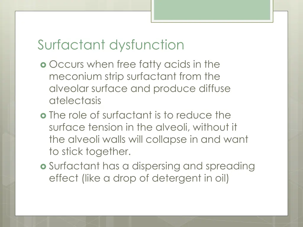 surfactant dysfunction