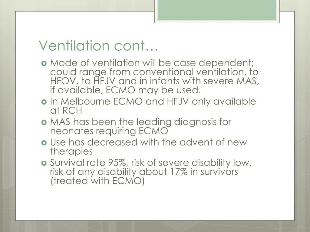 ventilation cont mode of ventilation will be case