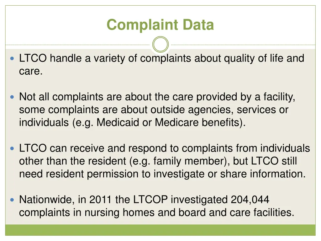 complaint data