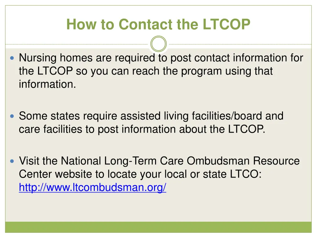 how to contact the ltcop