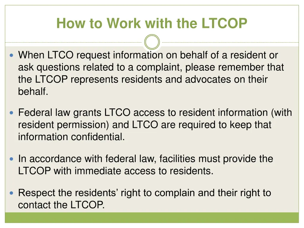 how to work with the ltcop