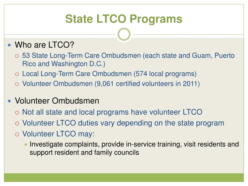 state ltco programs