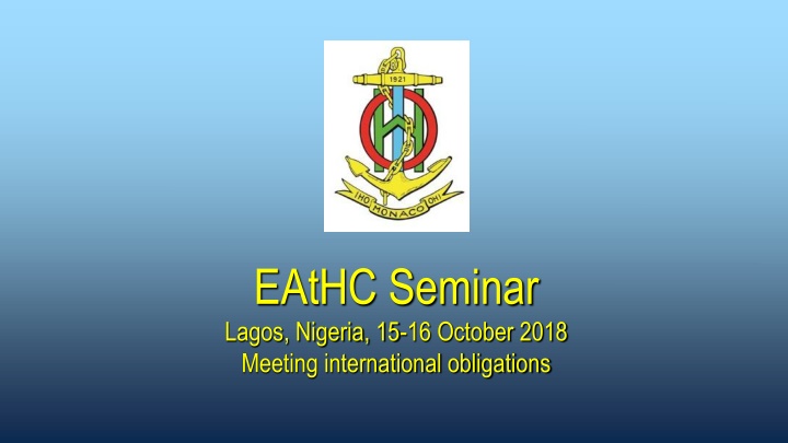 eathc seminar lagos nigeria 15 16 october 2018