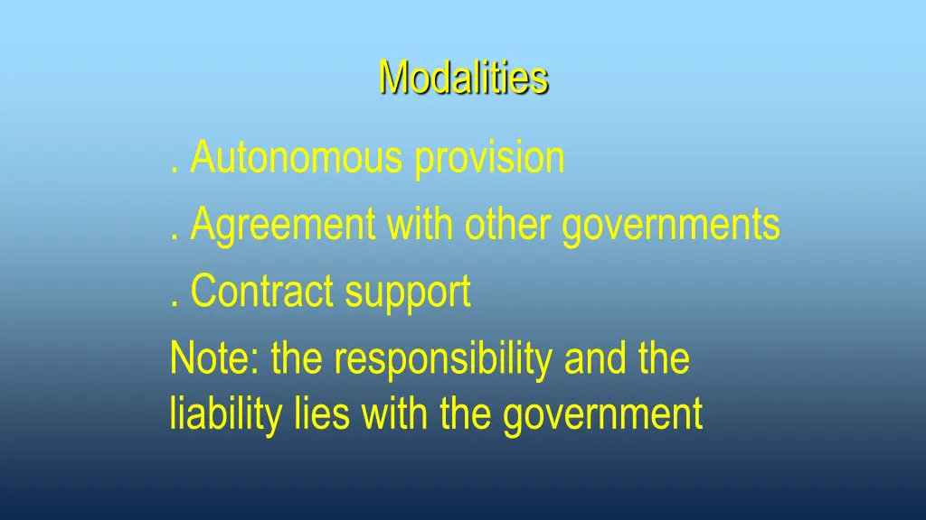 modalities 1