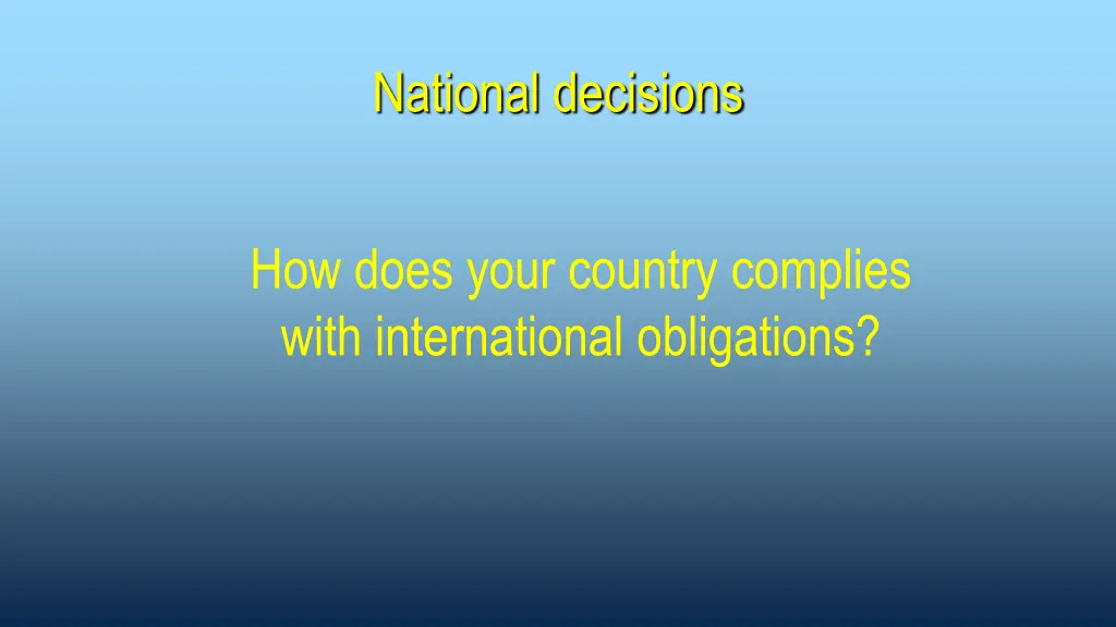 national decisions