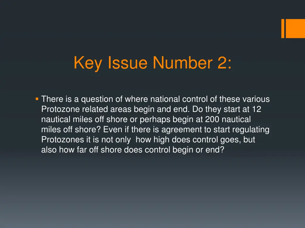 key issue number 2