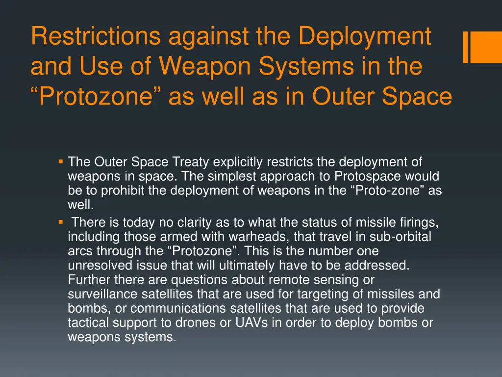 restrictions against the deployment