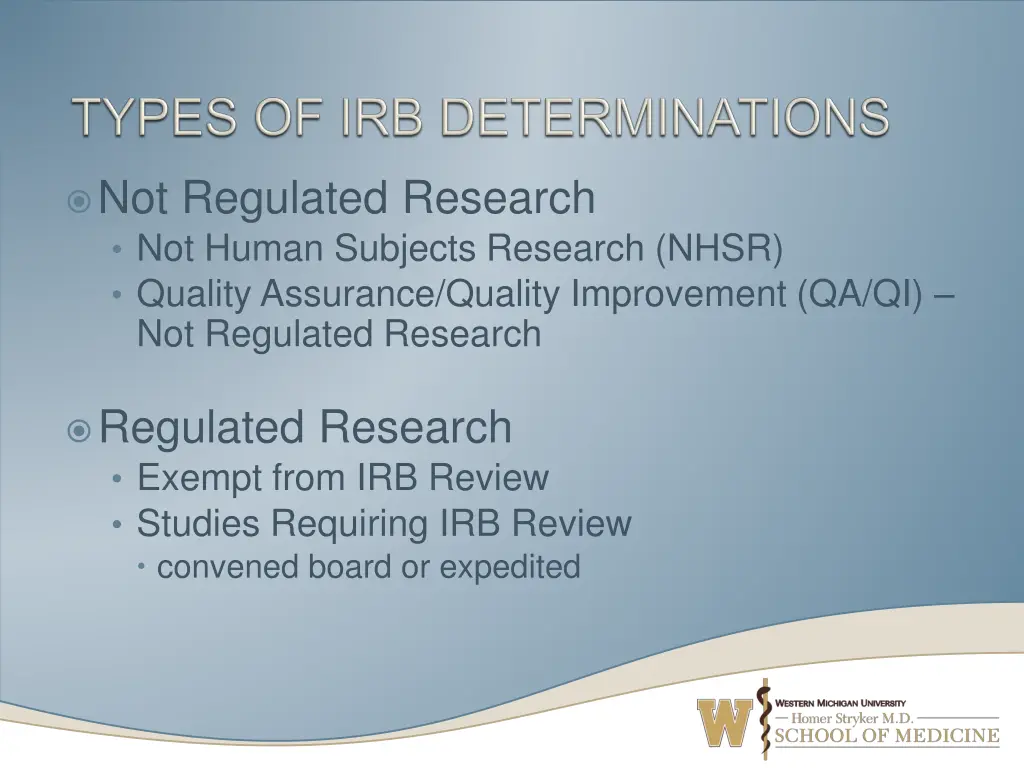 not regulated research not human subjects