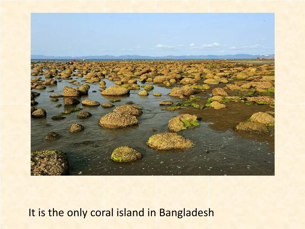 it is the only coral island in bangladesh