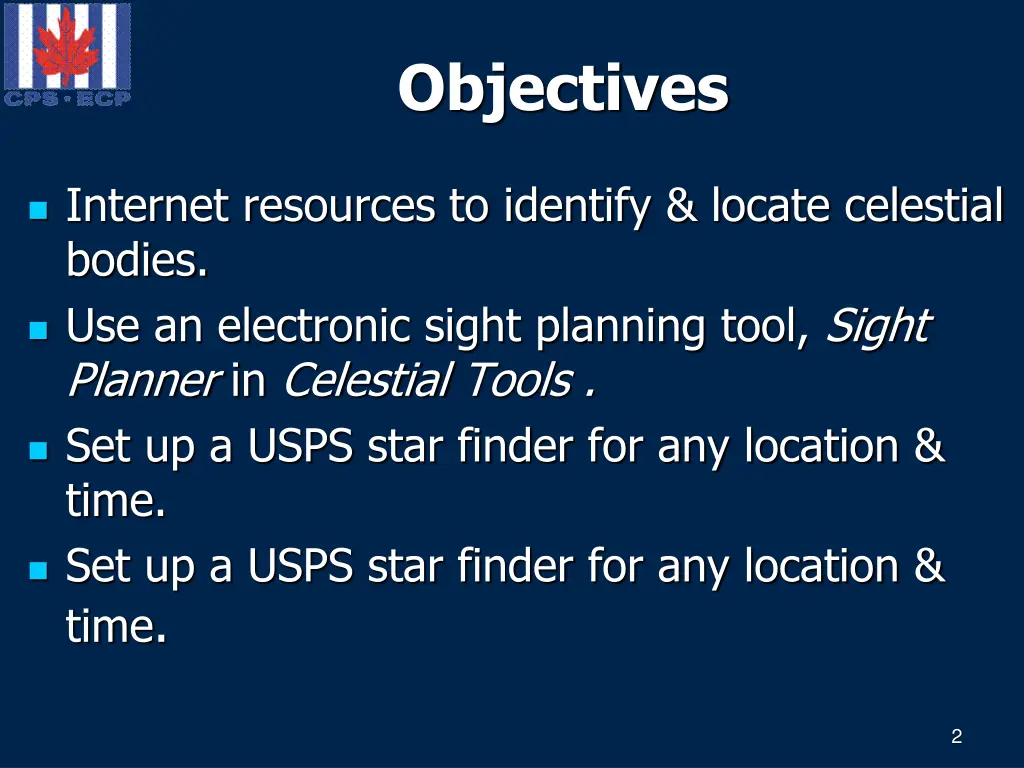 objectives