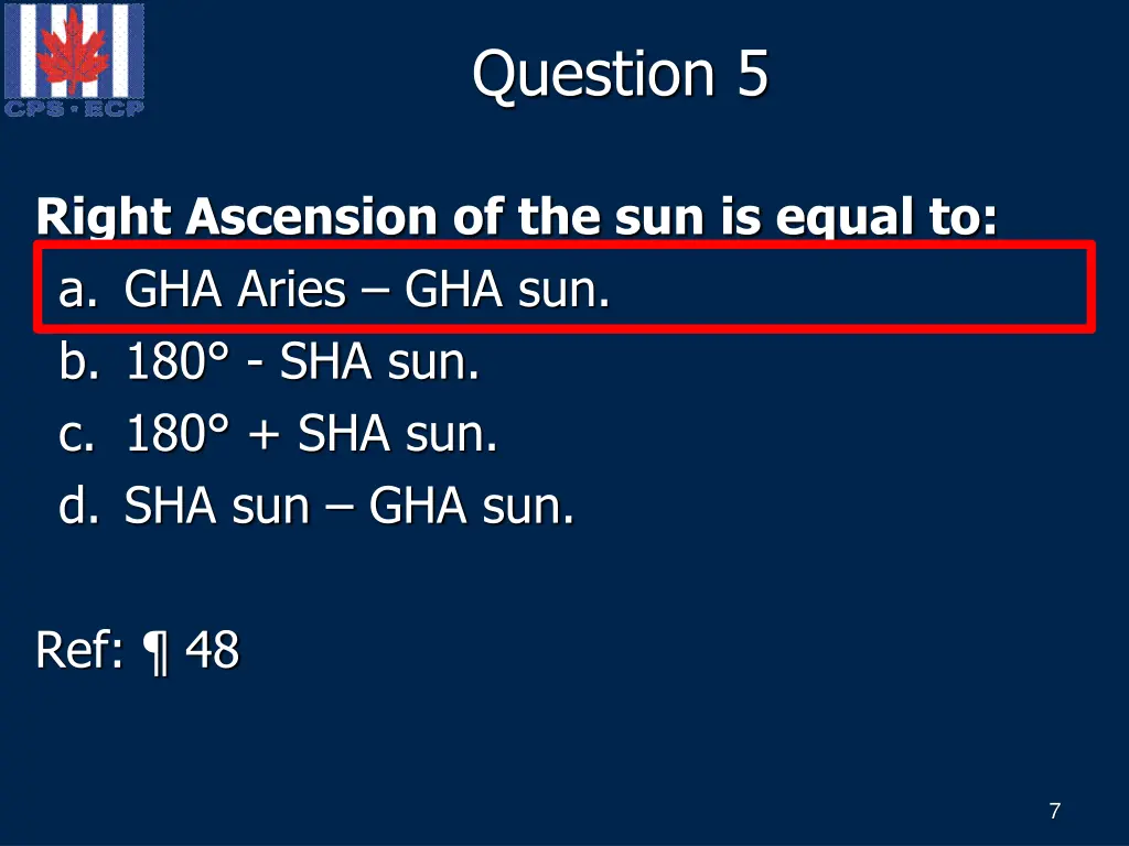 question 5