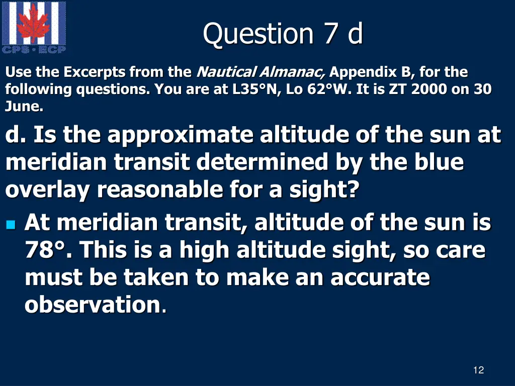 question 7 d