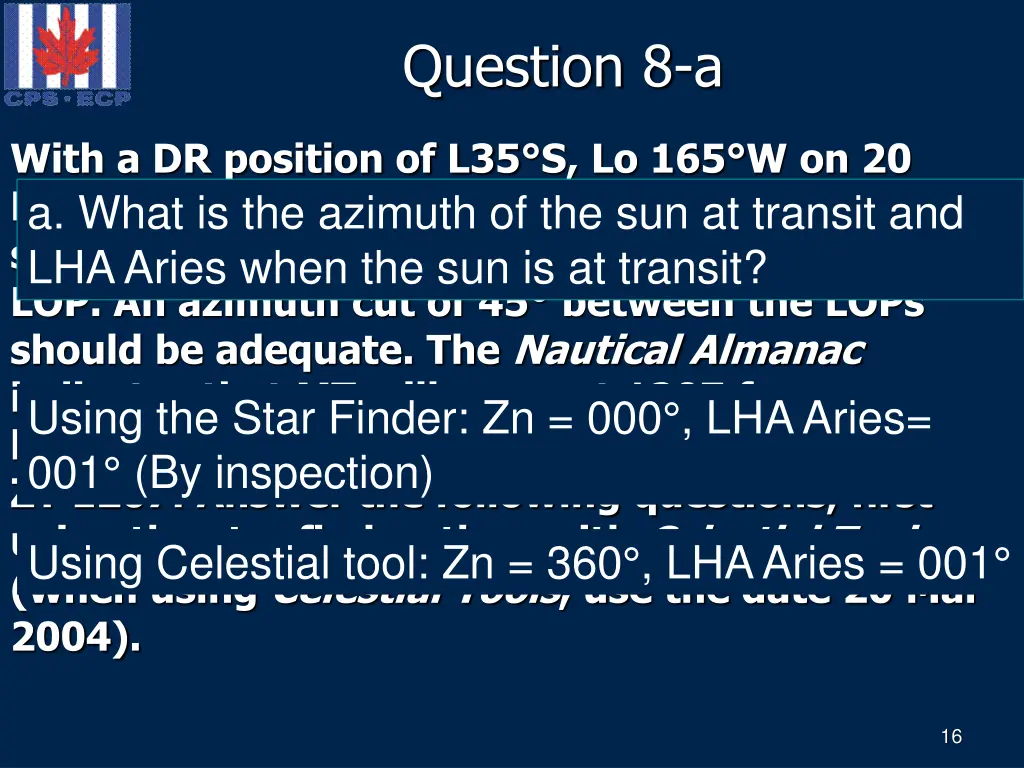 question 8 a