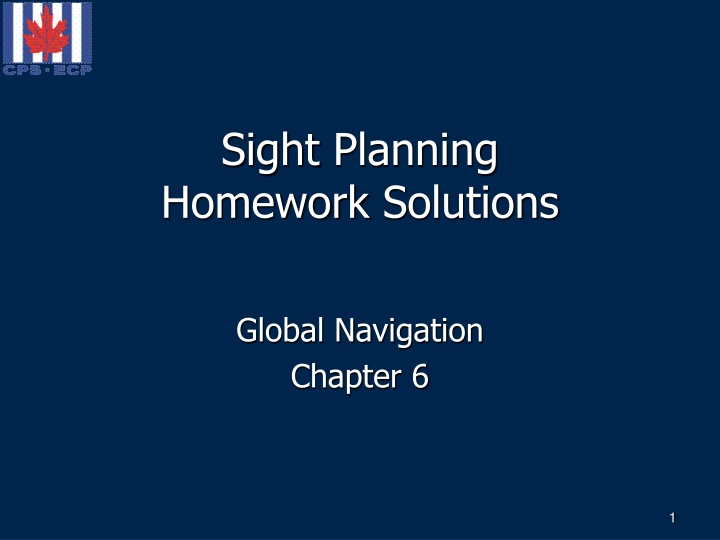 sight planning homework solutions