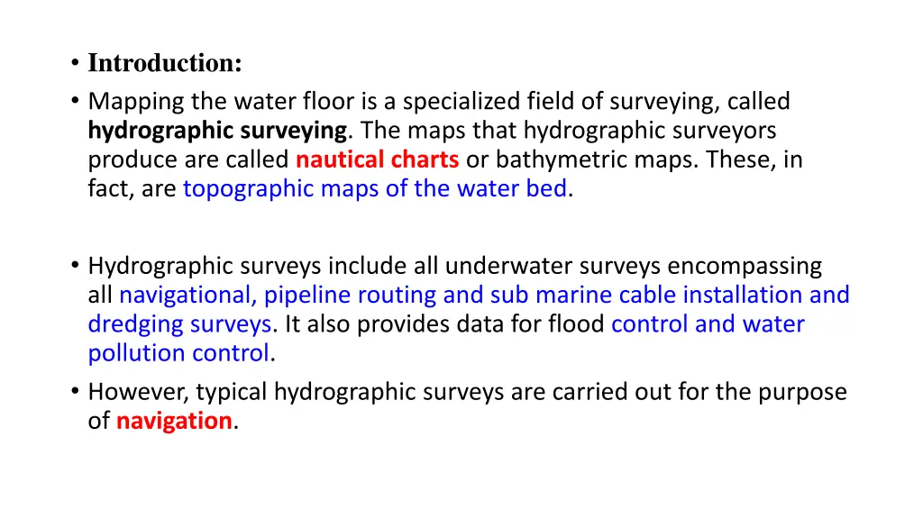 introduction mapping the water floor