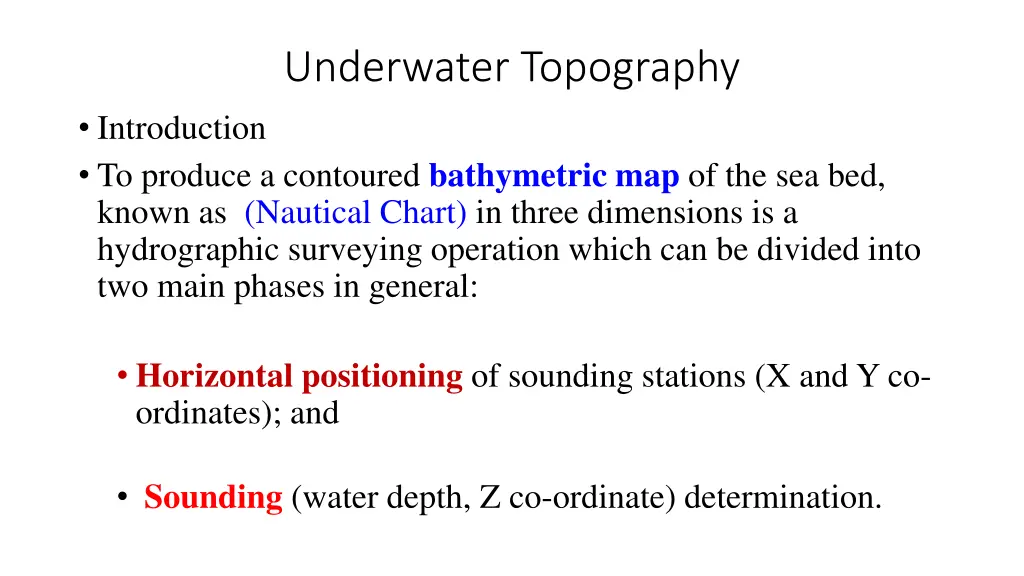 underwater topography