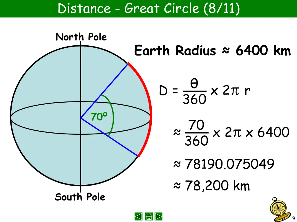 distance great circle 8 11