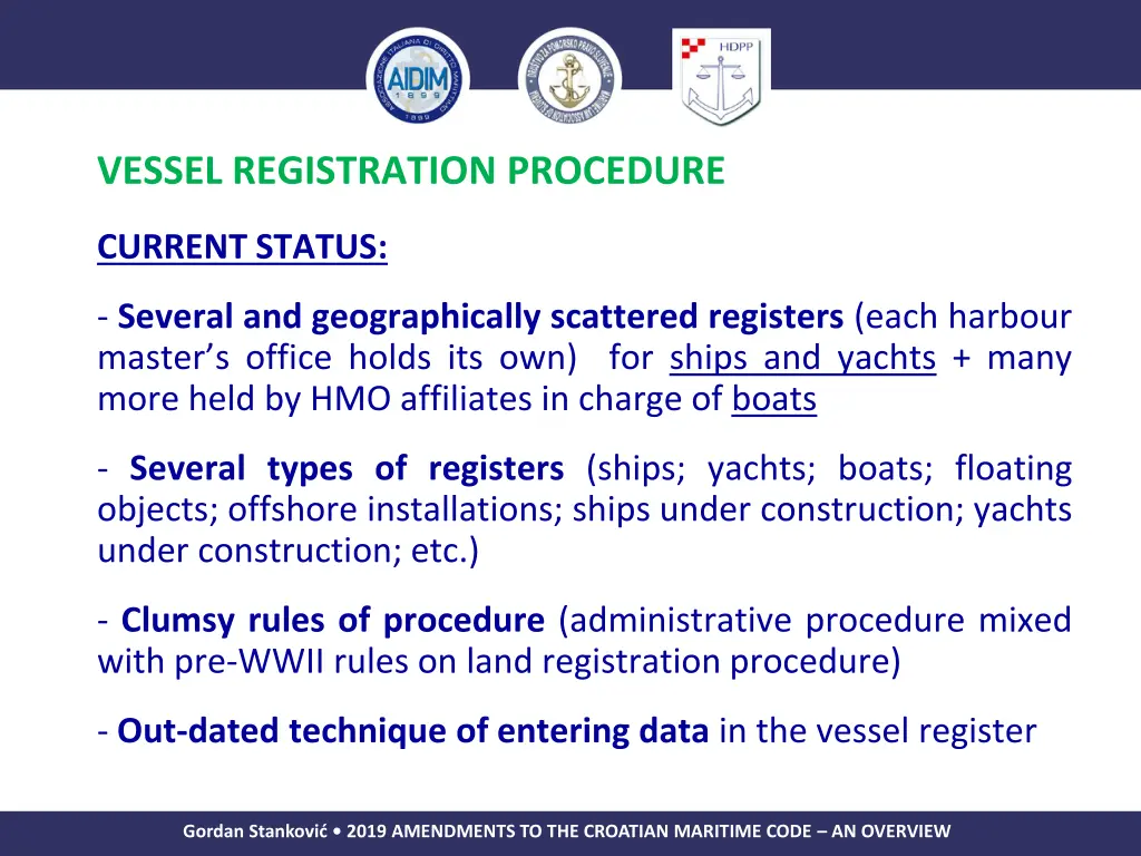 vessel registration procedure