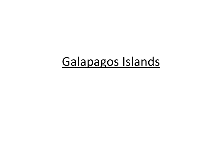 galapagos islands