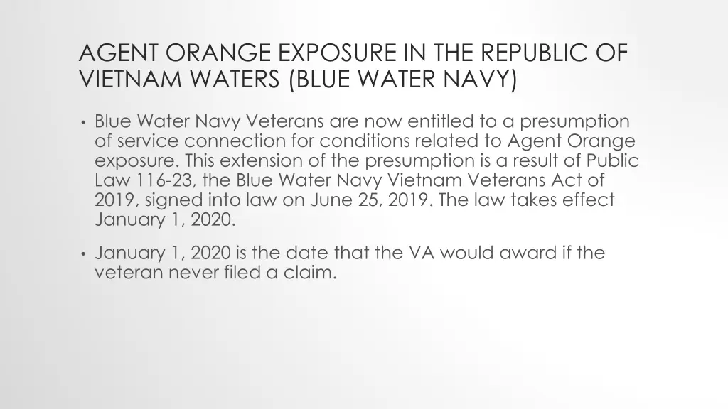 agent orange exposure in the republic of vietnam