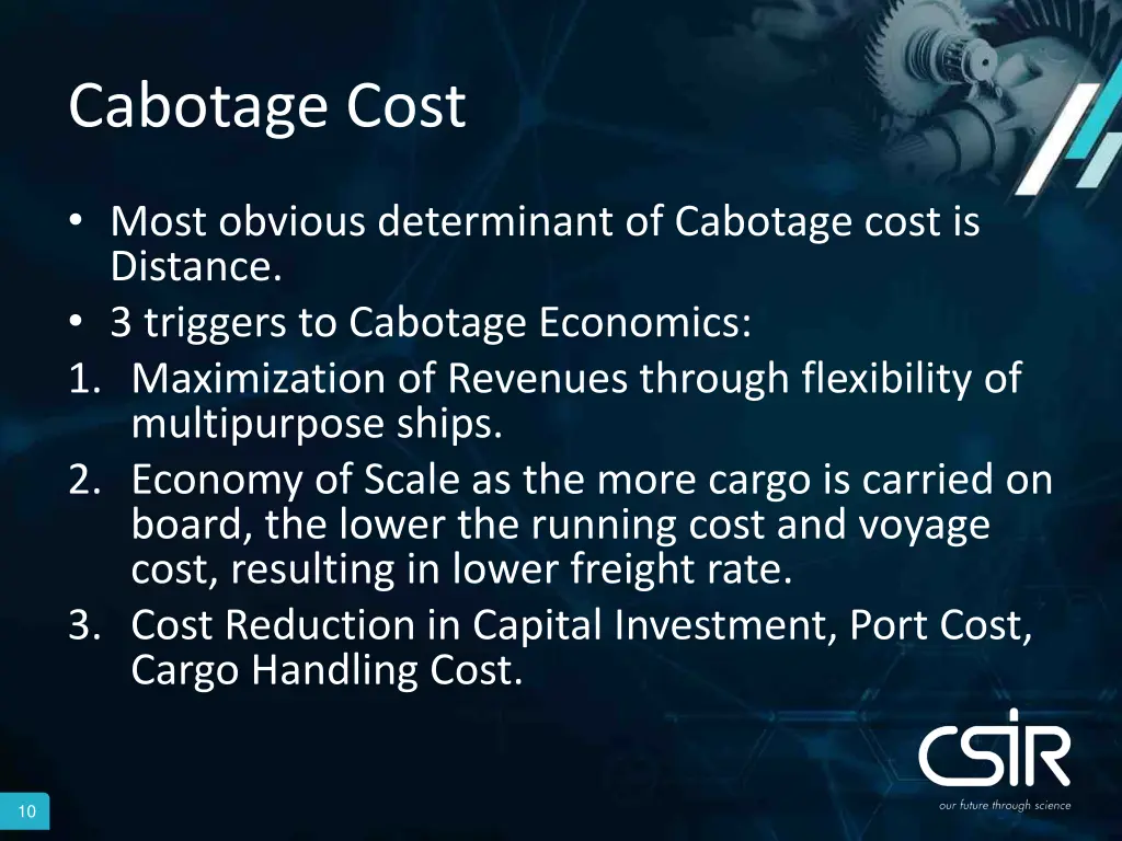 cabotage cost