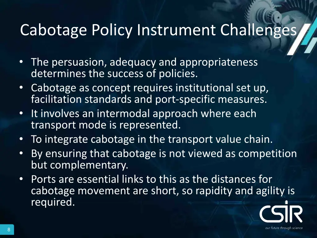 cabotage policy instrument challenges