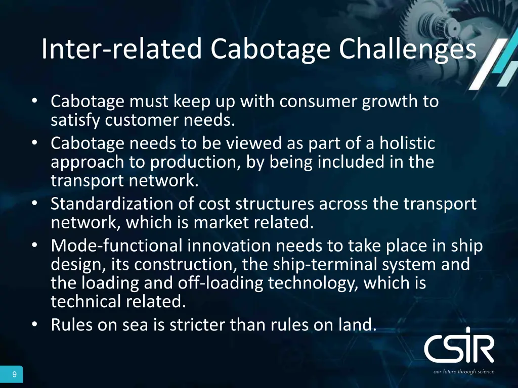 inter related cabotage challenges