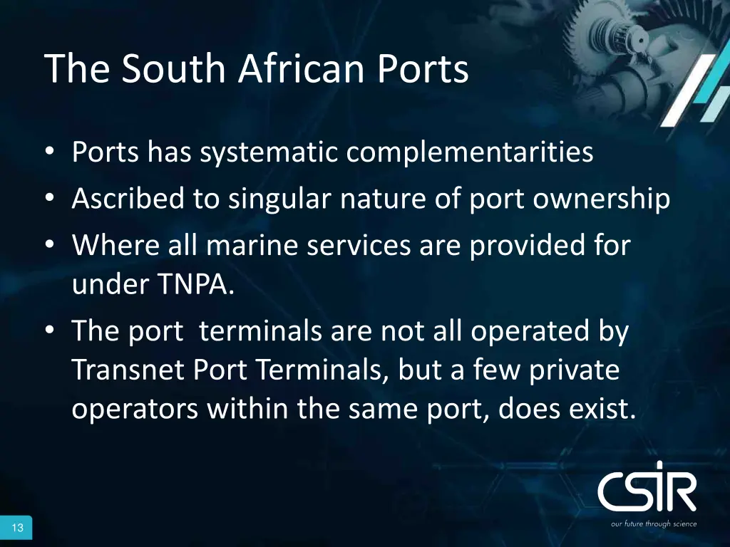 the south african ports