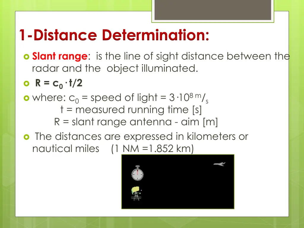 1 distance determination