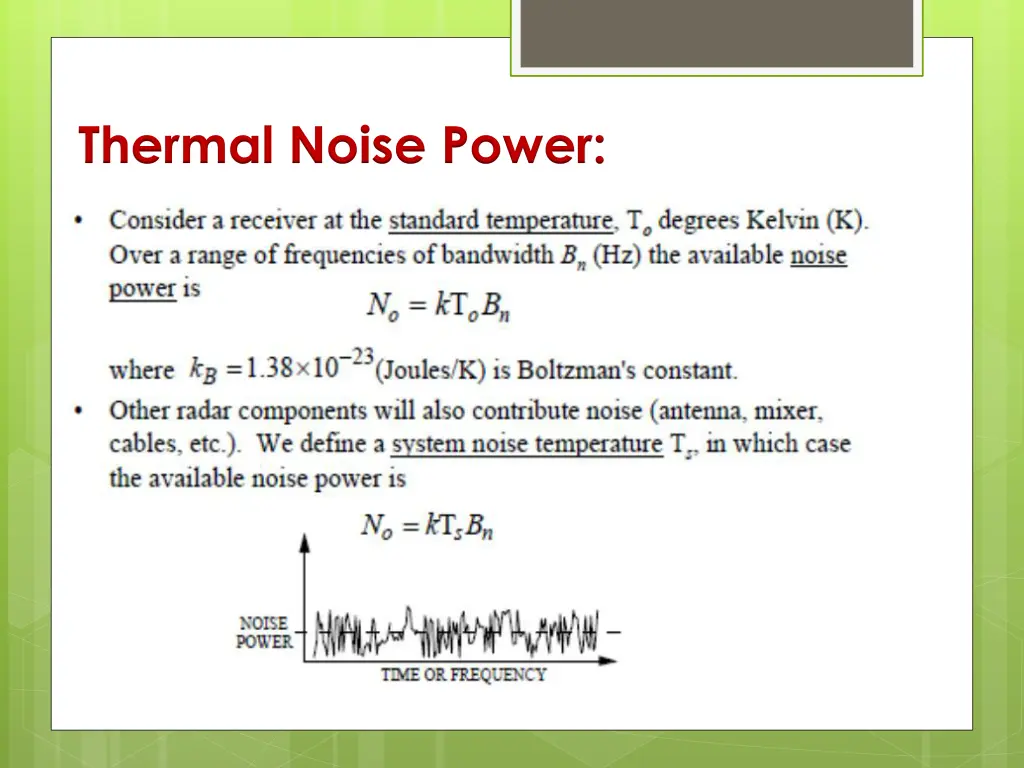 thermal noise power