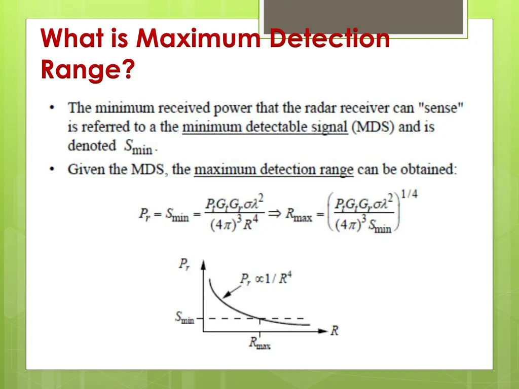 what is maximum detection range