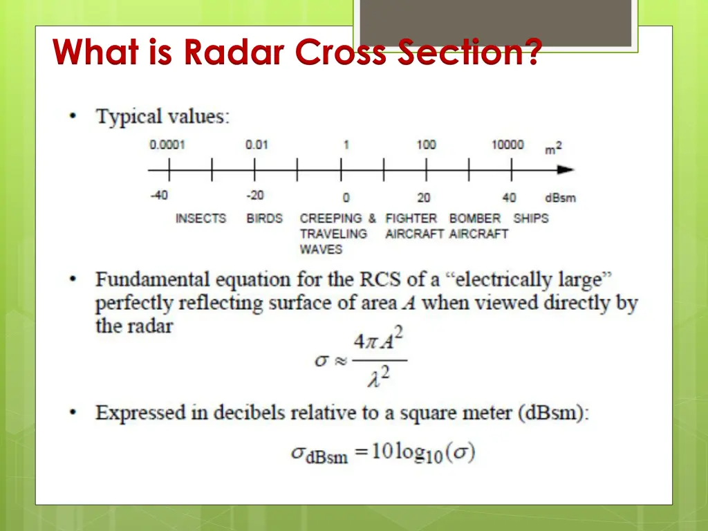 what is radar cross section