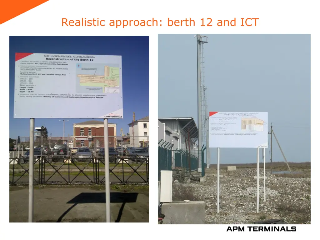 realistic approach berth 12 and ict