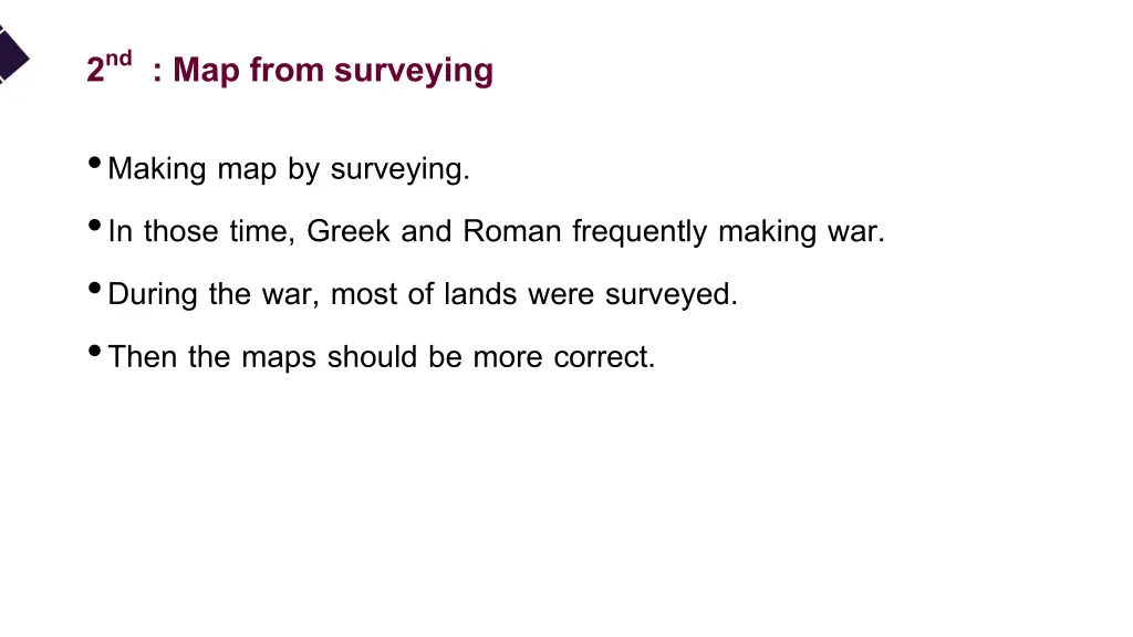 2 nd map from surveying