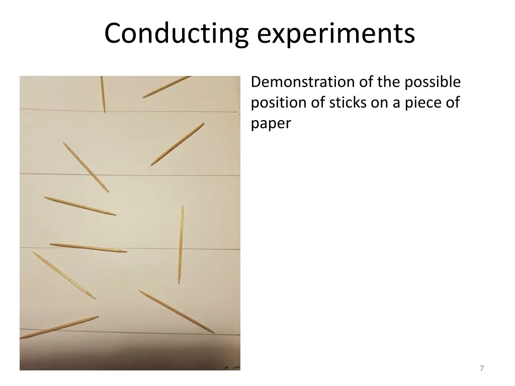 conducting experiments