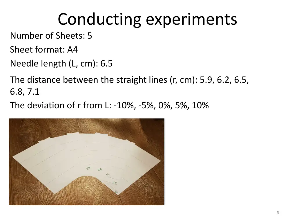 conducting experiments number of sheets 5 sheet