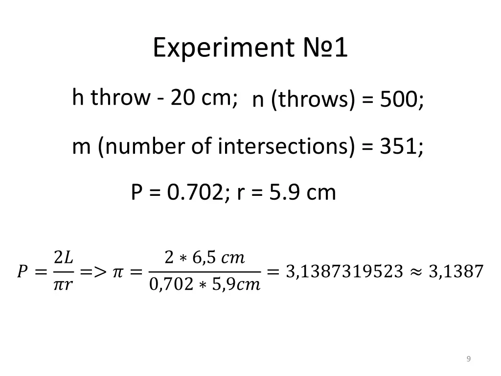 experiment 1